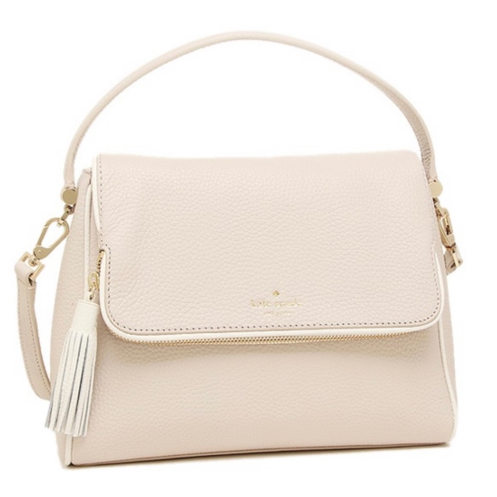 Kate Spade Chester Street Miri Pebbles Leather Shoulder Bag in Pumice/ Cmt